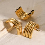 Gold color / 1 Piece Simple Series Simple Solid Color Stainless Steel  Gold Color Women's Hair Clips Picture3